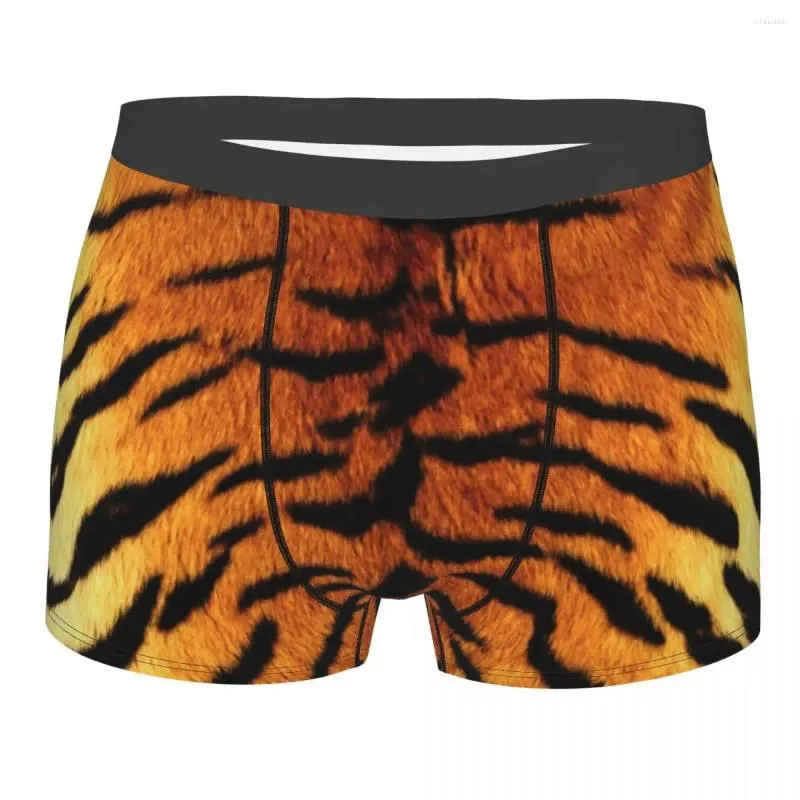 Sous-vêtements drôles Boxer Shorts culottes slips hommes réaliste peau de tigre sous-vêtements Animalprint Animal doux pour Homme