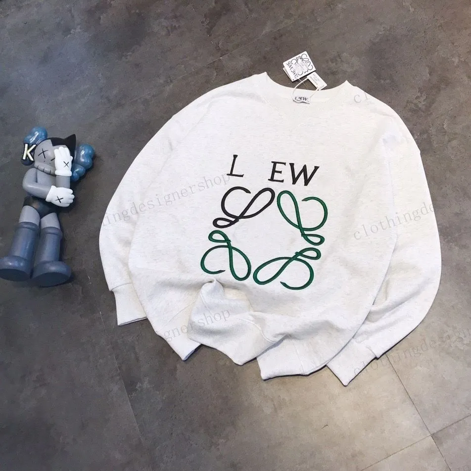 Yeni tasarımcı Loewe Erkek Sweatshirts Kadın Hoodies Erkek Moda Sweatshirt Mektubu Baskı Külep Sonbahar Kış Hoodie Rahat Üstler Şık Palto