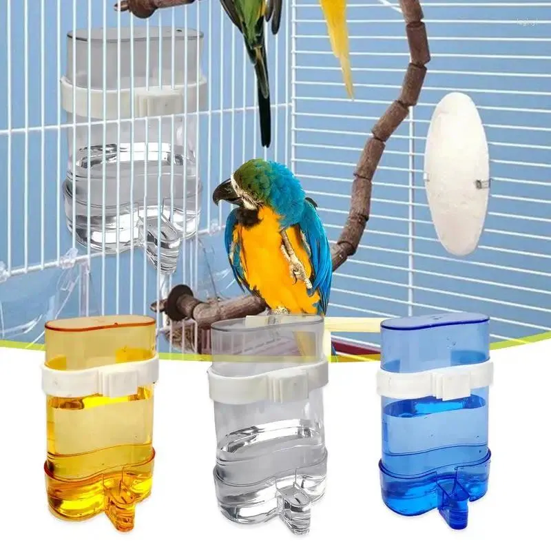 Andere Vogelbedarf Haustier Automatische Trinker Feeder Wasserschale Auslaufsicherer Käfig Fütterungswerkzeug mit Clip für Papageien Finken