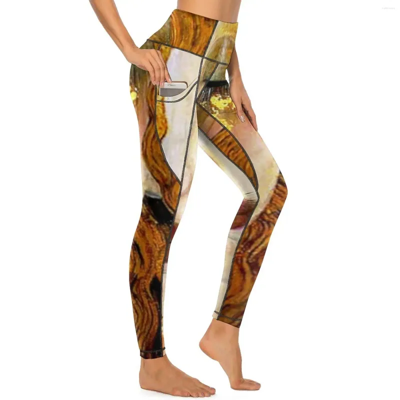 Damesleggings Gustav Klimt Freya's Tears Fitness Running Yoga Broek Push Up Esthetische Leggins Stretch Aangepaste Sportlegging