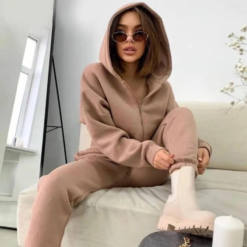 Women's Hoodies Long-sleeved Casual Hooded Tracksuit Set of Two