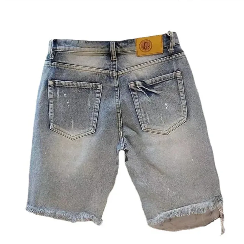 Summer Men Hole Denim Short Pantal