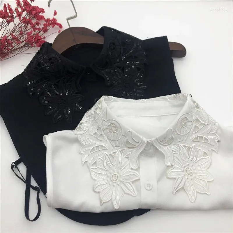 Strikjes Elegante Vrouwen Bloemen Afneembare Valse Kraag Dames Wit Overhemd Nep Blouse Trui Faux Col Revers Kleding Decoratie