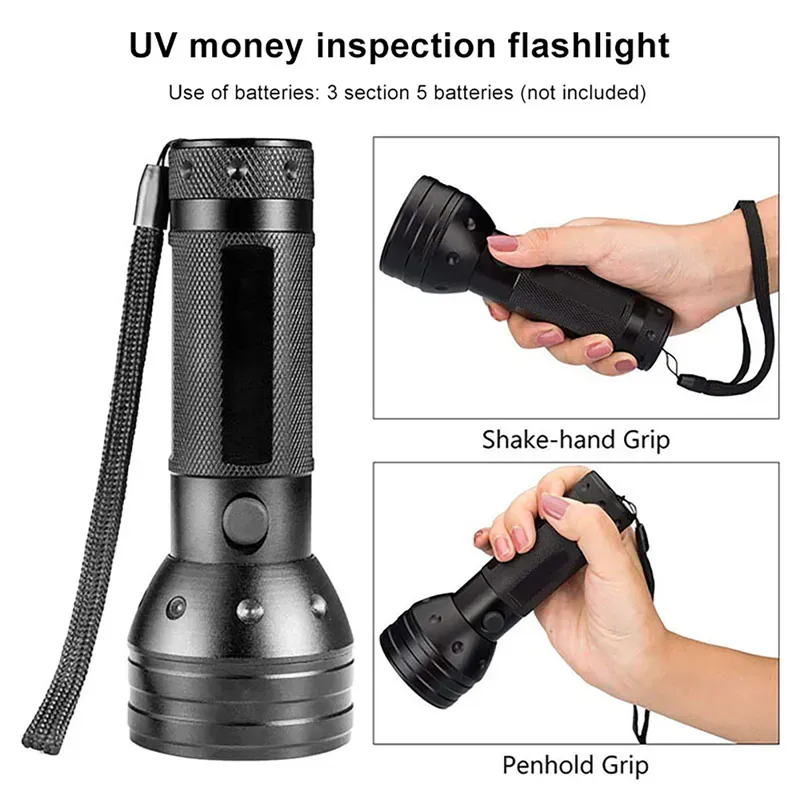 UV Lights Led Ultraviolet Flashlight Lamp 51LEDs 395nm Ultra Violet Torch Blacklight Detector for Dog Urine Pet Stains and Bed Bug Fluorescent Scorpion