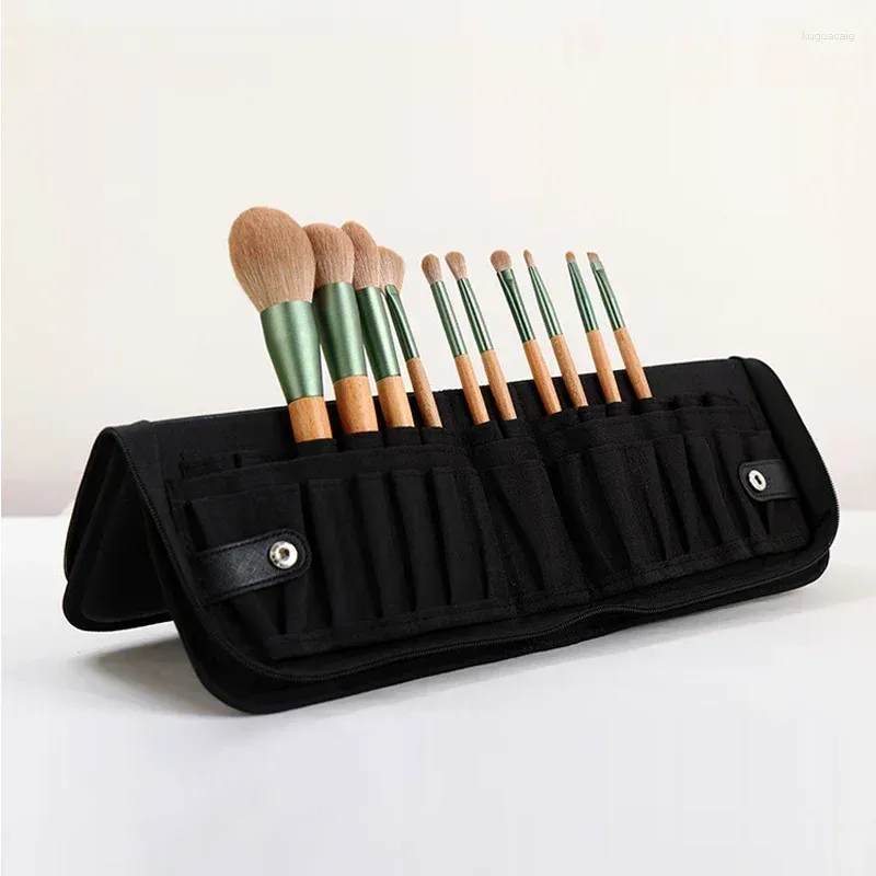 Cosmetic Bags 11/15/29 Hole Women Foldable Makeup Brush Bag Organizer Female Travel Toiletry Case Beauty Tools Wash Accessories Pouch