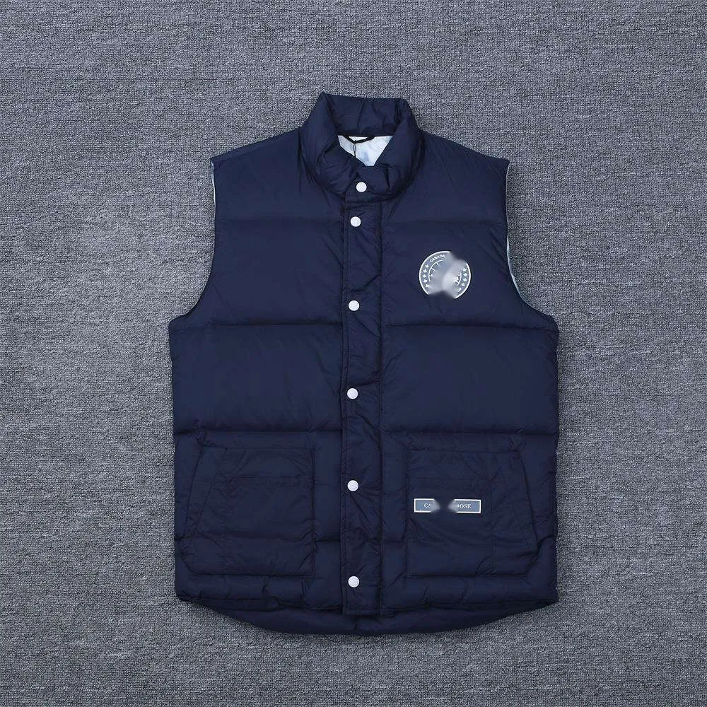 Designer Canada Vest Pocket Goose Vestes Hommes Vêtements d'extérieur Doudoune Manteau Casual Zipper Badges Col Ras Du Cou Hiver Vêtements Sans Manches Plusieurs Couleurs Haute Qualité 5A0R