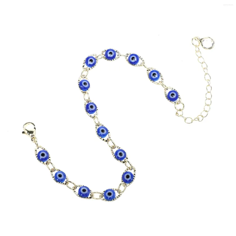 Charme pulseiras olho pulseira par emparelhado jóias combinando casal coisas azul frisado senhora pulseira cristal