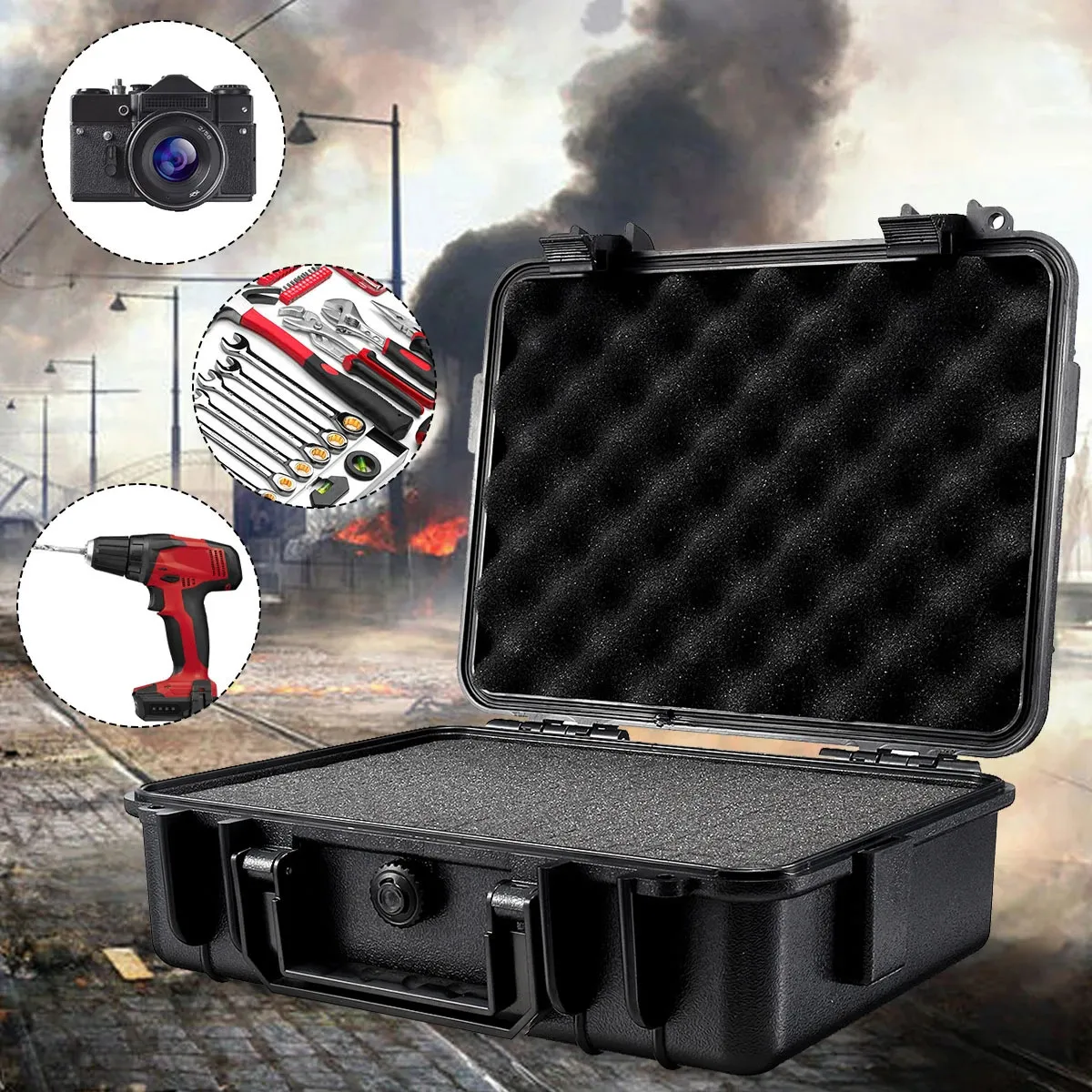 À prova dwaterproof água duro carry case saco kits de ferramentas com esponja caixa de armazenamento protetor de segurança organizador ferragem resistente ao impacto 240115