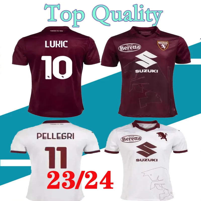 24 IZZO BELOTTI Turijn Torino Voetbalshirts Maglia Da Calcio FALQUE NKOULOU 22 23 Maillot Voetbalshirt Thailand Jerseys De Futbol