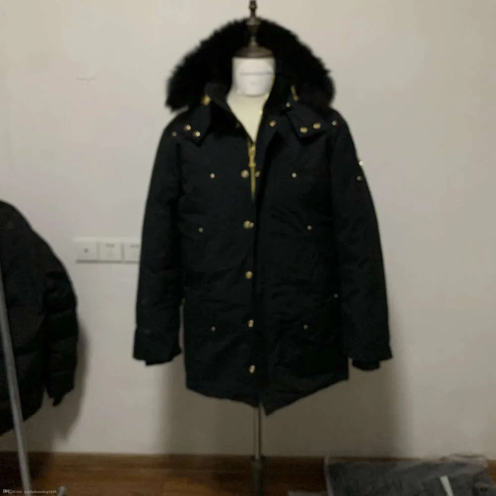 Designer Hommes Hiver Down Canada Veste Loisirs de plein air Manteaux Coupe-vent Pardessus imperméable à la neige Puffer épais Colla Real Wolf Fur Moo A3e0d Knuckles