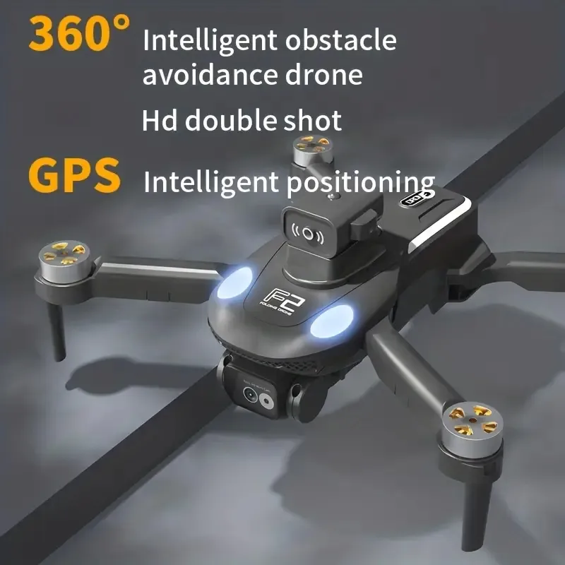 Ny F2-drönare med högupplösta dubbla kameror, valfria eller dubbla batterier, GPS-positionering, borstlös motor, fyrsidig infraröd hinderundvikande