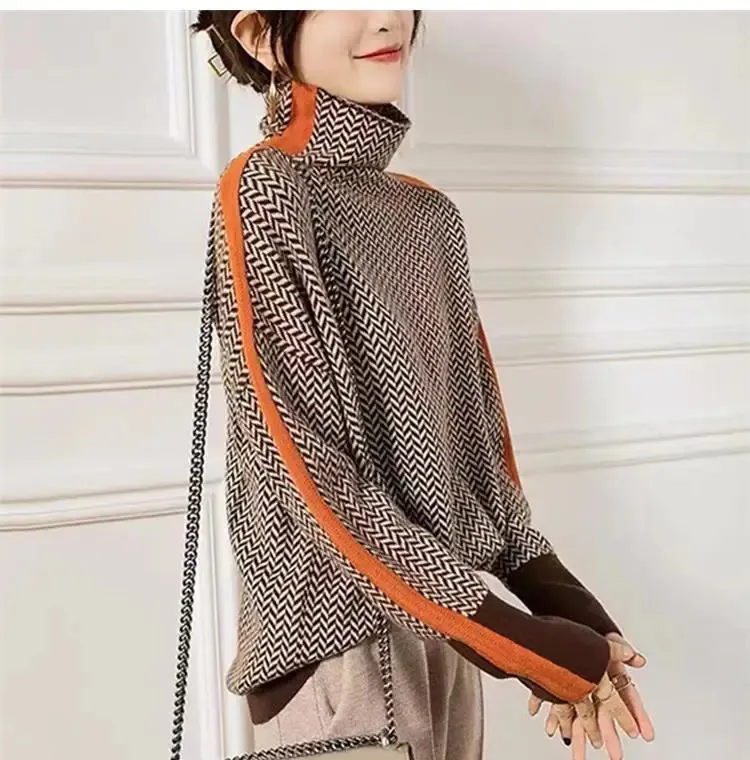 Alobee Women's Knitted Turtleneck Sweater: Warm, Stylish Slim Pullover ...