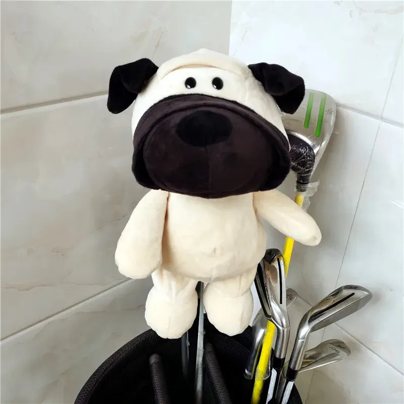 Shar Pei cane golf driver copricapo top peluche 460cc copritesta in legno all'ingrosso Drop 240116