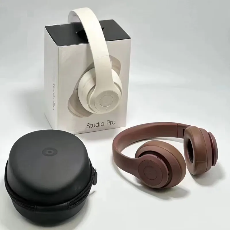 Nieuw Binnen Studio Pro Draadloze hoofdtelefoon Stereo Bluetooth Opvouwbare sportheadset Draadloze microfoon Hi-fi zware bashoofdtelefoon TF-kaart Muziekspeler met tas