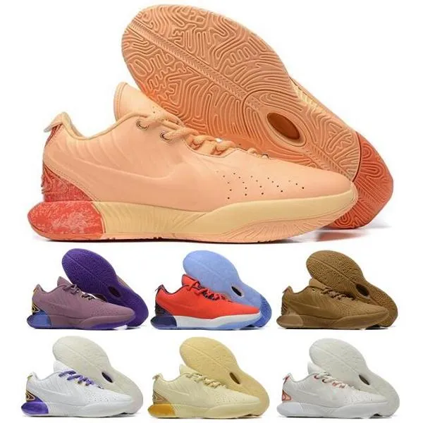 2024 Chaussures de basket-ball Lebrons 21 XXI Hommes Femmes Baskets Melo Purple Rain Akoya Tahitian Abalone Pearl Black Man Femme Chaussure Entraîneur Taille 36 - 46