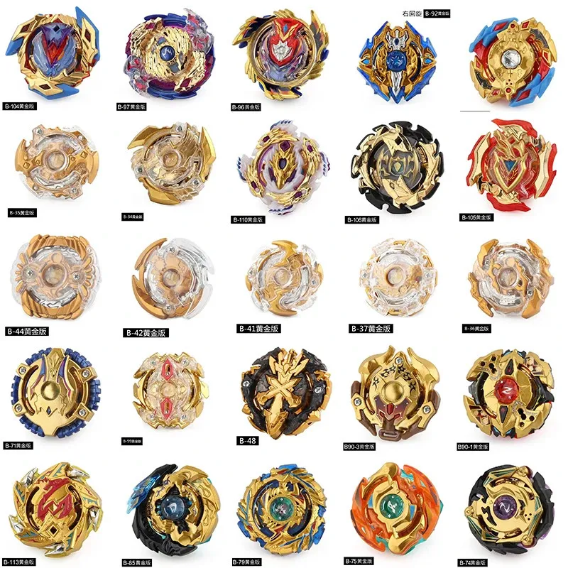 B-X TOUPIE BURST BEYBLADE SPINNING TOP Mksafn Golden B-37 B-41 B-42 B-44 B-59 Starter Gold Metal Booster Gyro Battle Fight Toy 240116