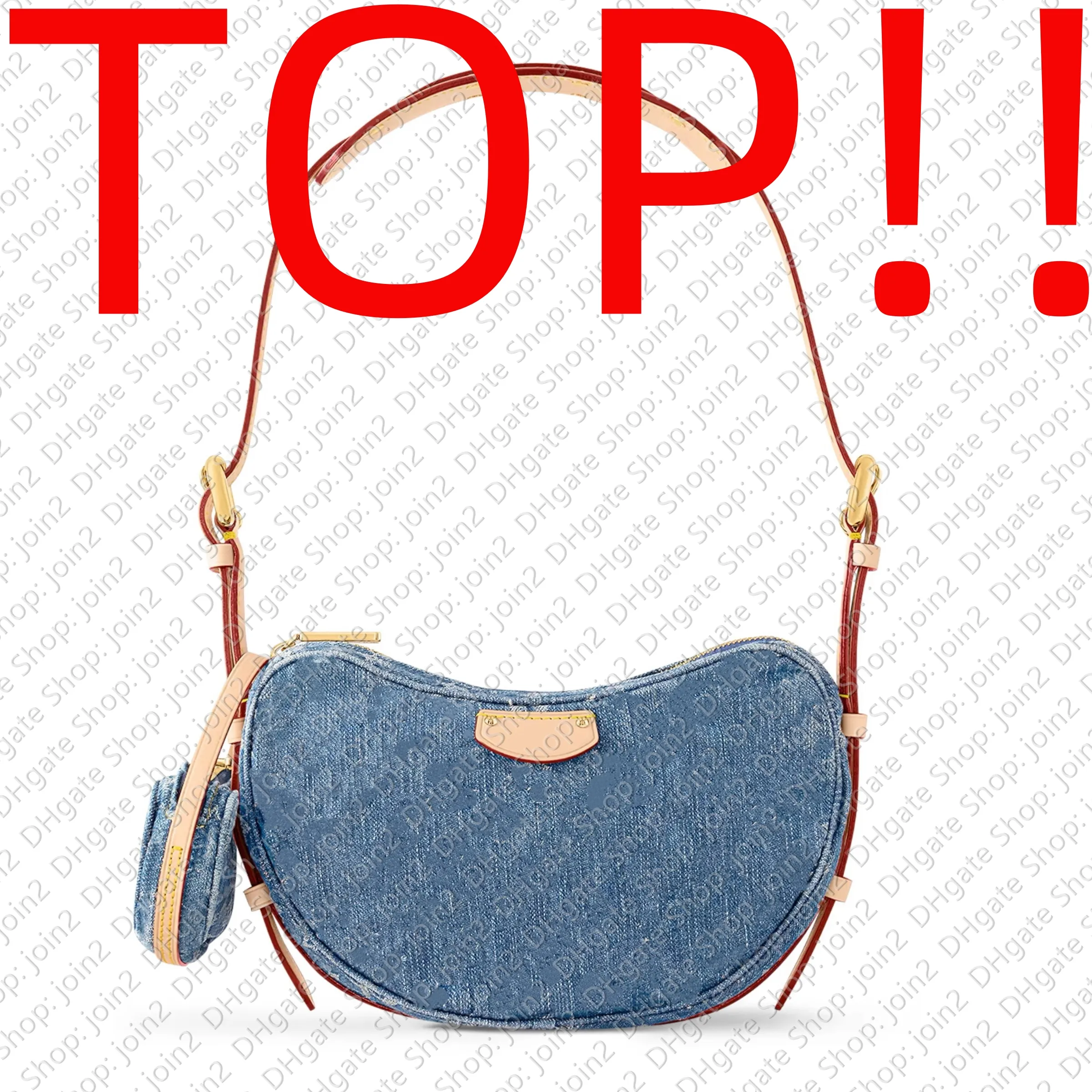 Designer Croissant Shoulder Bag Elegant MM Satchel Hobo Crossbody  