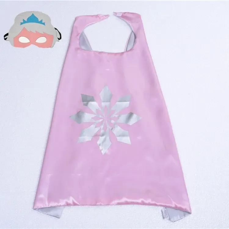 Newest 101 Designs Double Side Cape 70*70cm Cartoon Cape with Mask for Kids Christmas Halloween Cosplay Cape Stage Performance