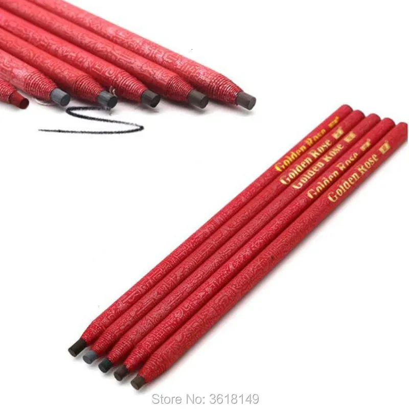 6 цветов водостойкий карандаш для бровей черный, красный коричневый натуральный коричневый светло-коричневый для микроблейдинга бровей и губ перманентный макияж 240116