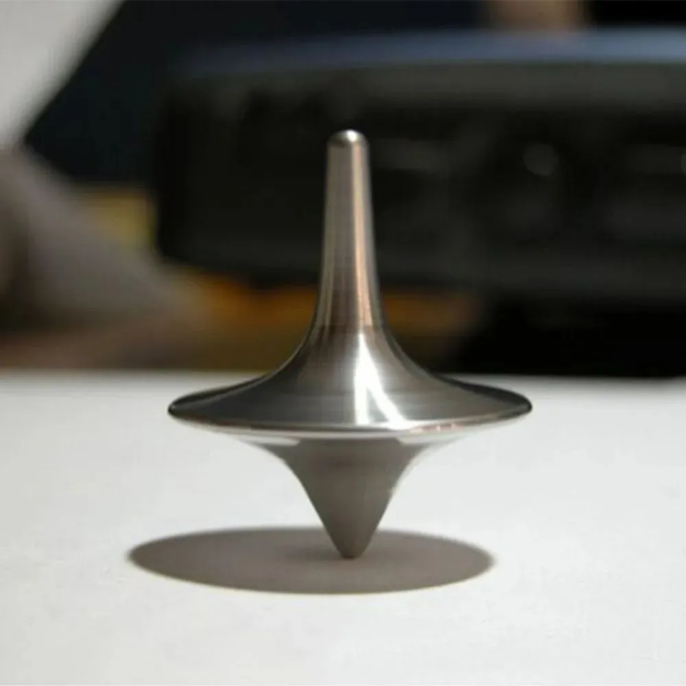 Gyroscope en métal, toupie argentée très précise, toupie imprimée Totem de film apda7a08 240116