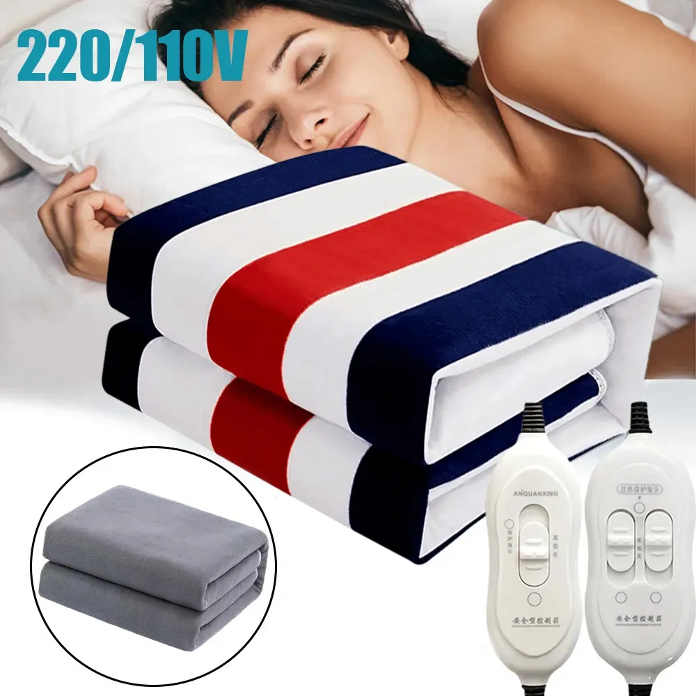 Электрическое одеяло 220/110 В, более толстое одеяло с подогревом, матрас, термостат, одеяло с электрическим подогревом, зимнее теплое одеяло для тела 240117