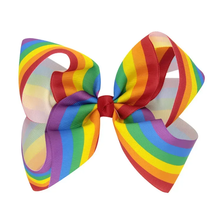 Rainbow Jojo Bows for Girls Siwa Style Hair bows Christmas Hair Accessories Birthday Bow Cute Hair Wear Clips hairpins A-649