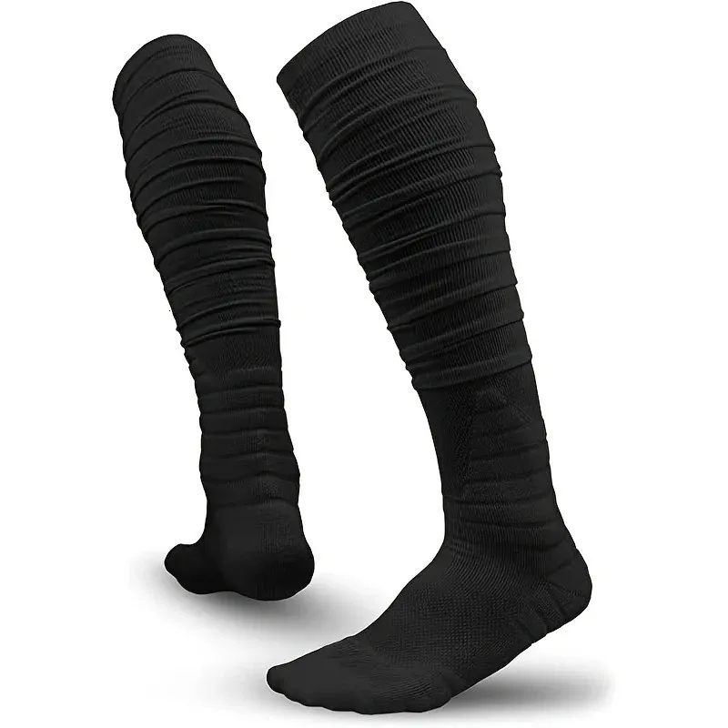 Scrunch rembourré chaussettes de Football pour hommes femmes Extra athlétique longue sport Football genou haut Tube chaussette adultes jeunes 240117