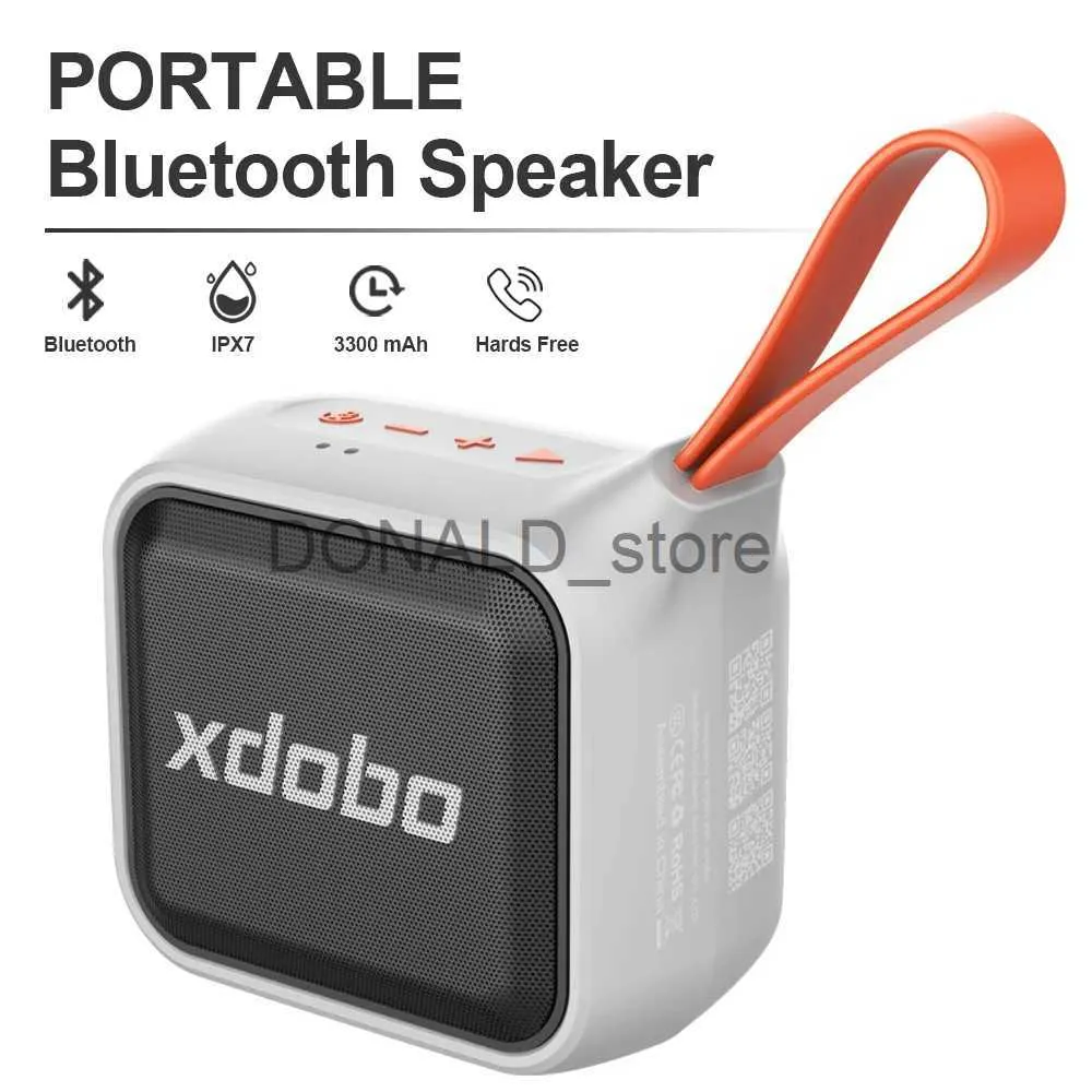 Portabla högtalare XDOBO 12W Bluetooth -högtalare Portable Subwoofer IPX7 TWS Wireless Speaker 3300MAH BT TF Play Boombox Mini Bass för smarttelefon PC J240117