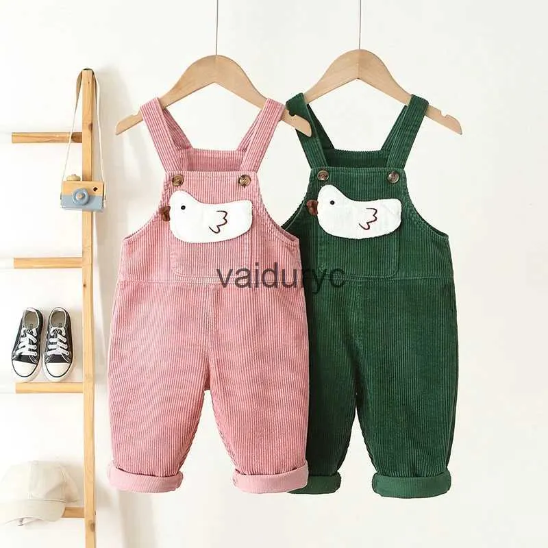 Broek Baby Girl Boy Pants Corduroy Jumpsuit voor baby Casual Spring Toddler's overalls Girls Casual Playsuit Trousers For Boys 9m-36m H240508