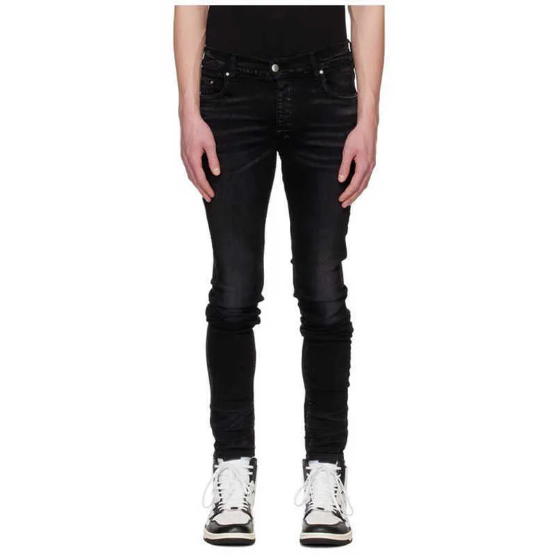 Jean rouge élastique pour homme, coupe Slim, style américain High Street, minimaliste, polyvalent, réseau Live, automne/hiver