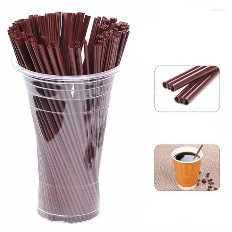 Cannucce 100 Pz/pacco 17 CM Lunghezza Cannuccia per caffè Plastica Agitazione Tè Latte Forniture per utensili Accessori per feste di alta qualità