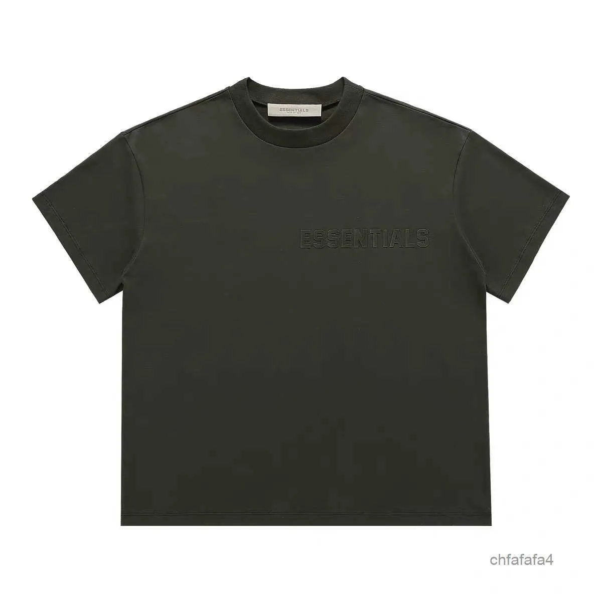 Men's T-shirts W52l and Women's Fashion t Shirt High Street Brand Ess Eighth Season Flocking Letter Short Sleeve ZXCB