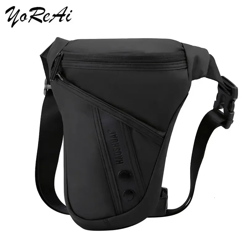 YoReAi Hoge Kwaliteit Mannen Nylon Waterdichte Beenzak Motorfiets multifunctionele Messenger Schoudertassen Riem Hip Bum Taille Heuptasje 240117