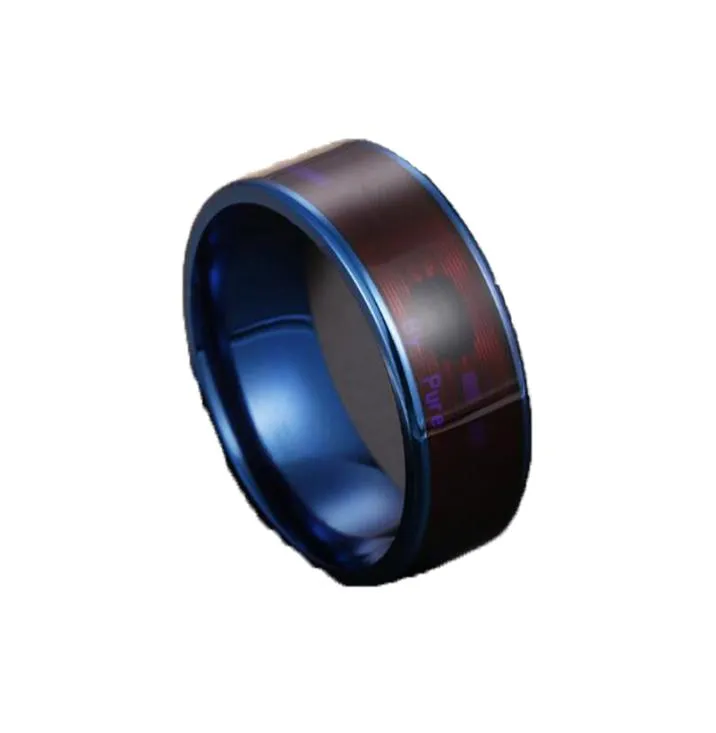 Bague intelligente NFC à la mode, en acier inoxydable de qualité, téléphone assorti via NFC Tools Pro App8526072