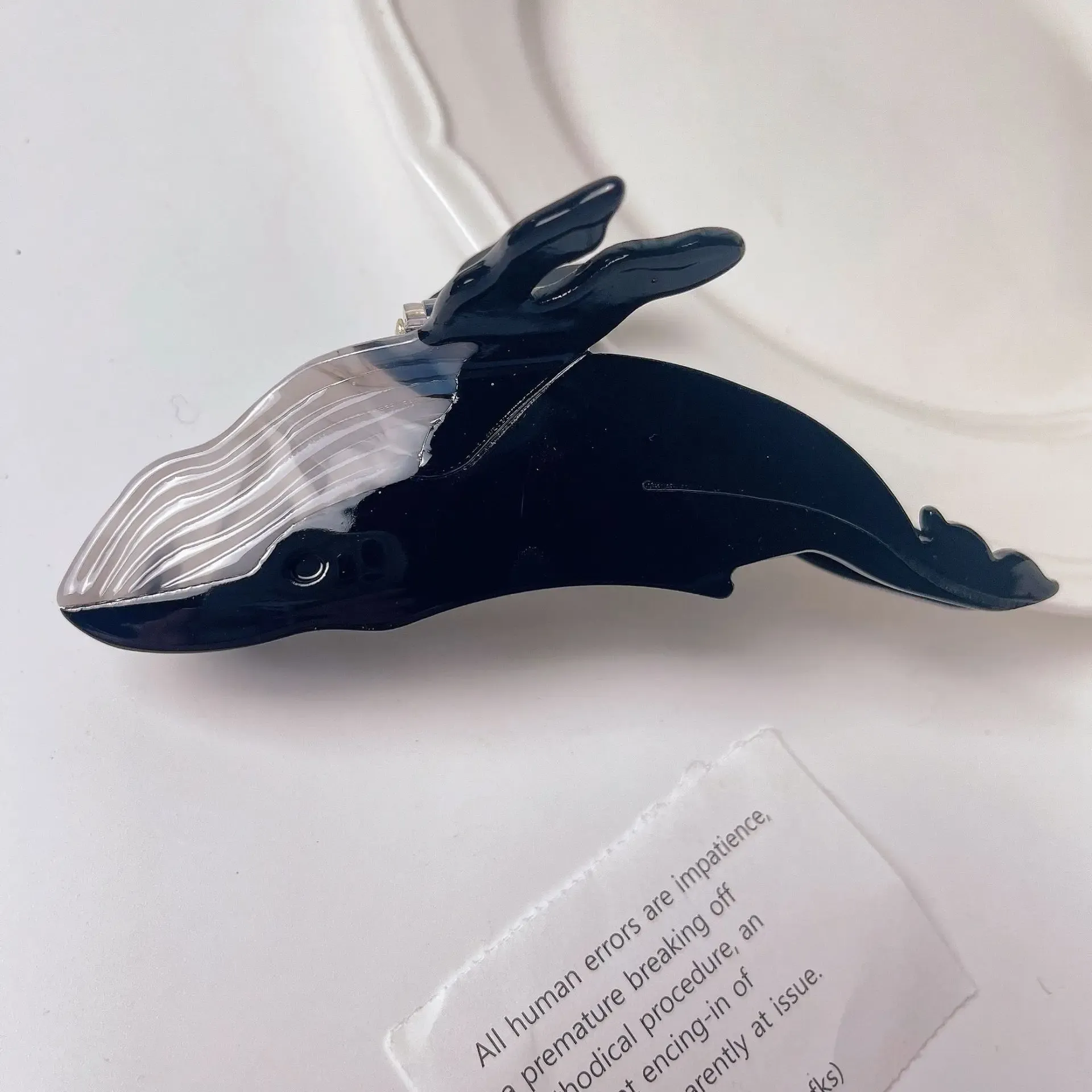 Whale Hair Claw Clip Hair Clip Marine Catch Barrettes Hair Adornment Hair Orname Ocean Sea Blue Whale Sardine Acetate Fish Shark Hair Claw  main image 3