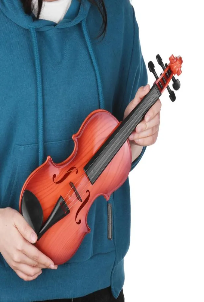 الكمان Kids Eduacational Toy Mini Electric Violin مع 4 سلاسل قابلة للتعديل من الكمان القوس الأطفال الموسيقيين ، لعبة 2204195020318