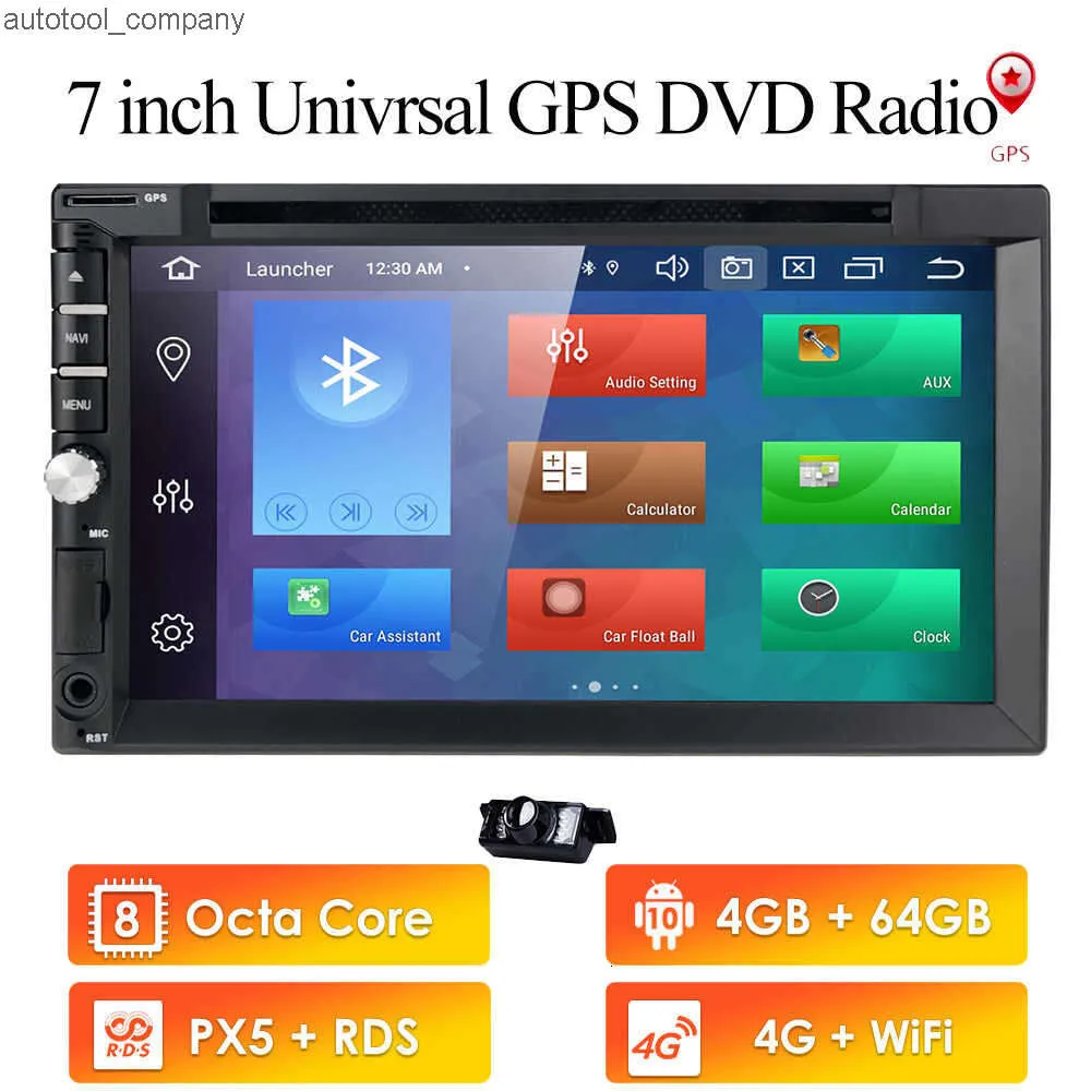 Nuovo 4G RAM + 64G ROM 7 "IPS Touch Screen capacitivo Android Lettore DVD per auto Navigazione GPS per Nissan Hyundai Kia con mappa USA/Europa/AU