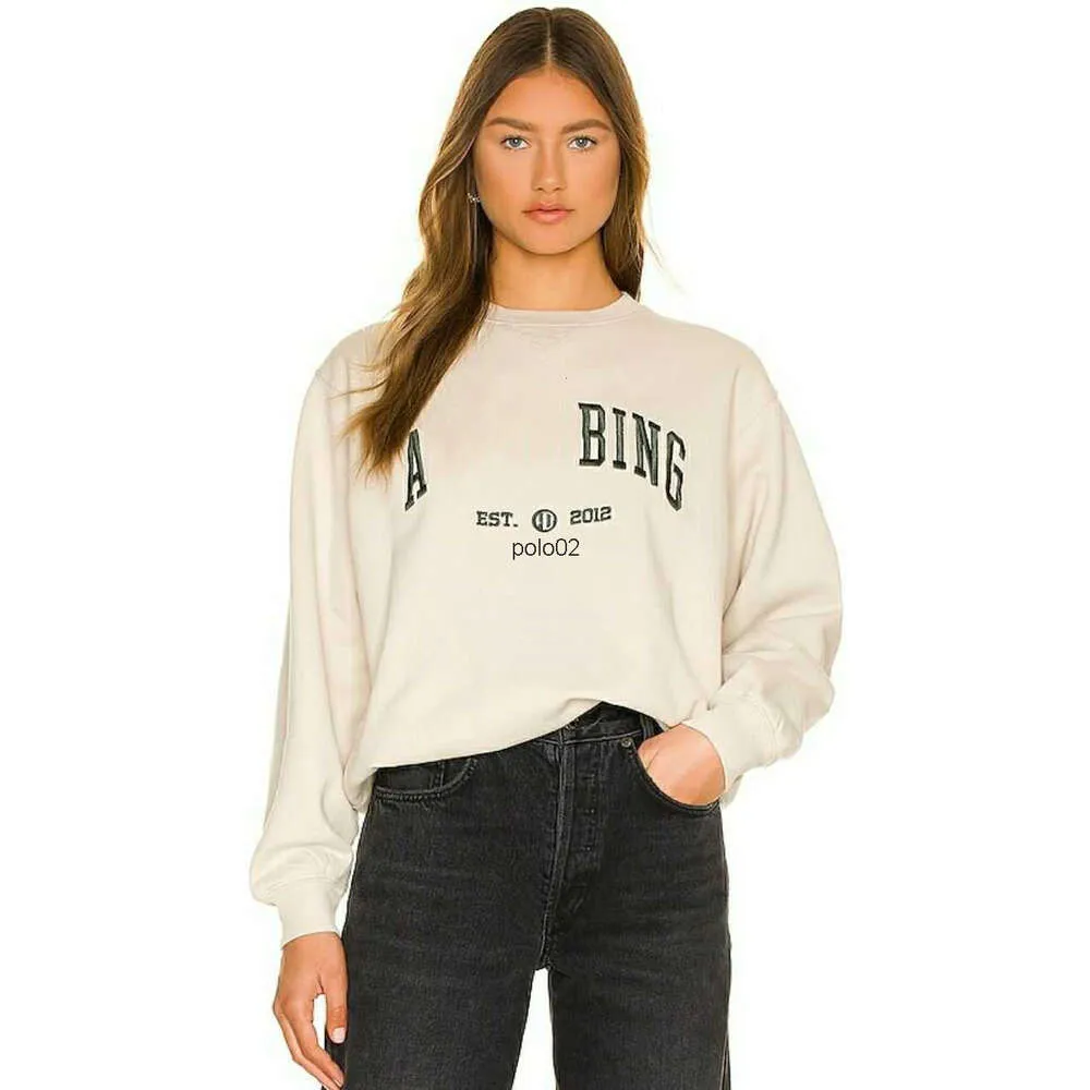 Top AB Letters Embroidered Sweatshirt Women Designer Pullover Sweater BING Fashion Hoodie Fleece Sportswear Size XS-L