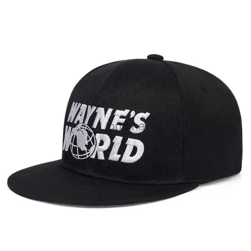 Ball Caps WAYNE'S WORLD Black Baseball Cap Fashion Style Embroidery Snapback hat men women hip hop Sport Hats Outdoor sun Caps YQ240117