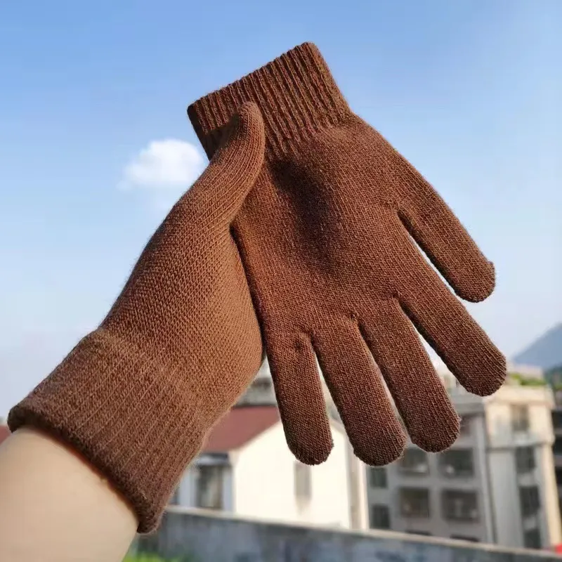 2 Paia Di Guanti Senza Da Da Donna, Guanti In Maglia Elasticizzati Con Mezze Da, Guanti Da Polso Allungati, Guanti Caldi Invernali | SHEIN ALIA