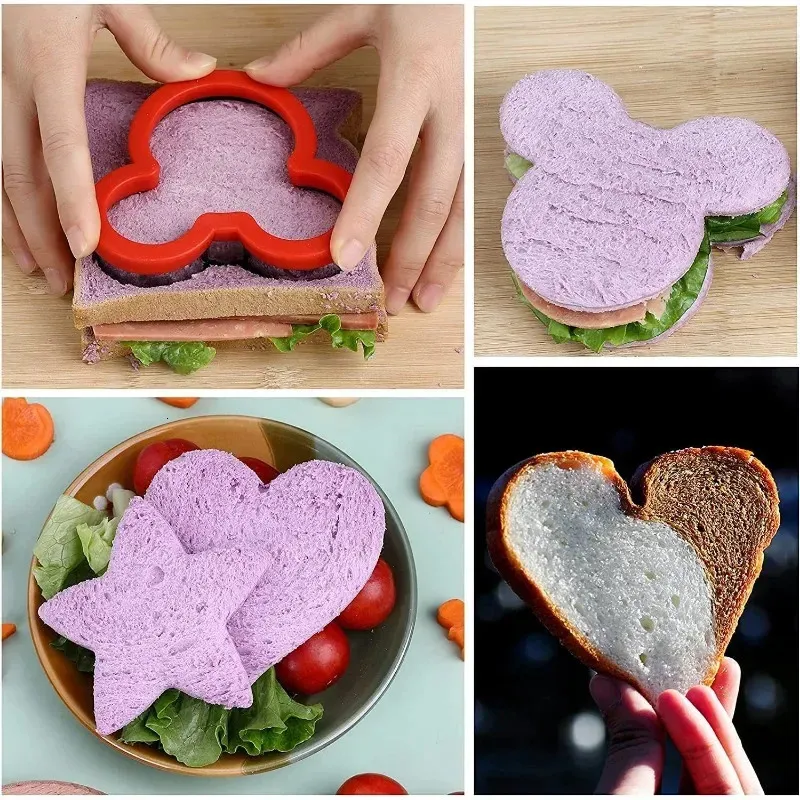 45 PCS Sandwich Cutters For Kids Lunch – Dinosaur, Mickey Mouse, Star Shapes & Fruit Cutters Set