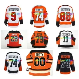 SL Carter Hart Owen Tippett 00 Gritty Flyers Hockey Jersey Reverse Retro Ivan Provorov Travis Konecny Eric Lindros Sean Couturier Cam 