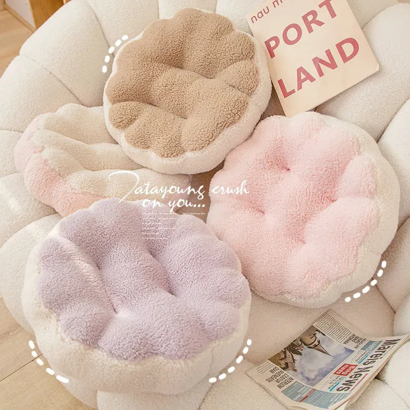 Kawaii Macaron Cookies Plush Toys Simulation Stuffed Foods Soft Biscuit Plushies Throw Pillows Cushion for Kids Gifts Home Decor 240117