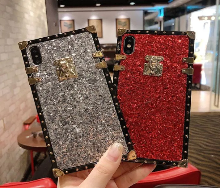 Luxury Square Plating Sparkle Soft Back Case for Samsung S21 Ultra S20 Plus S20FE S10 S8 S9 Note9 Note8 A10 M10 A20 A306778733