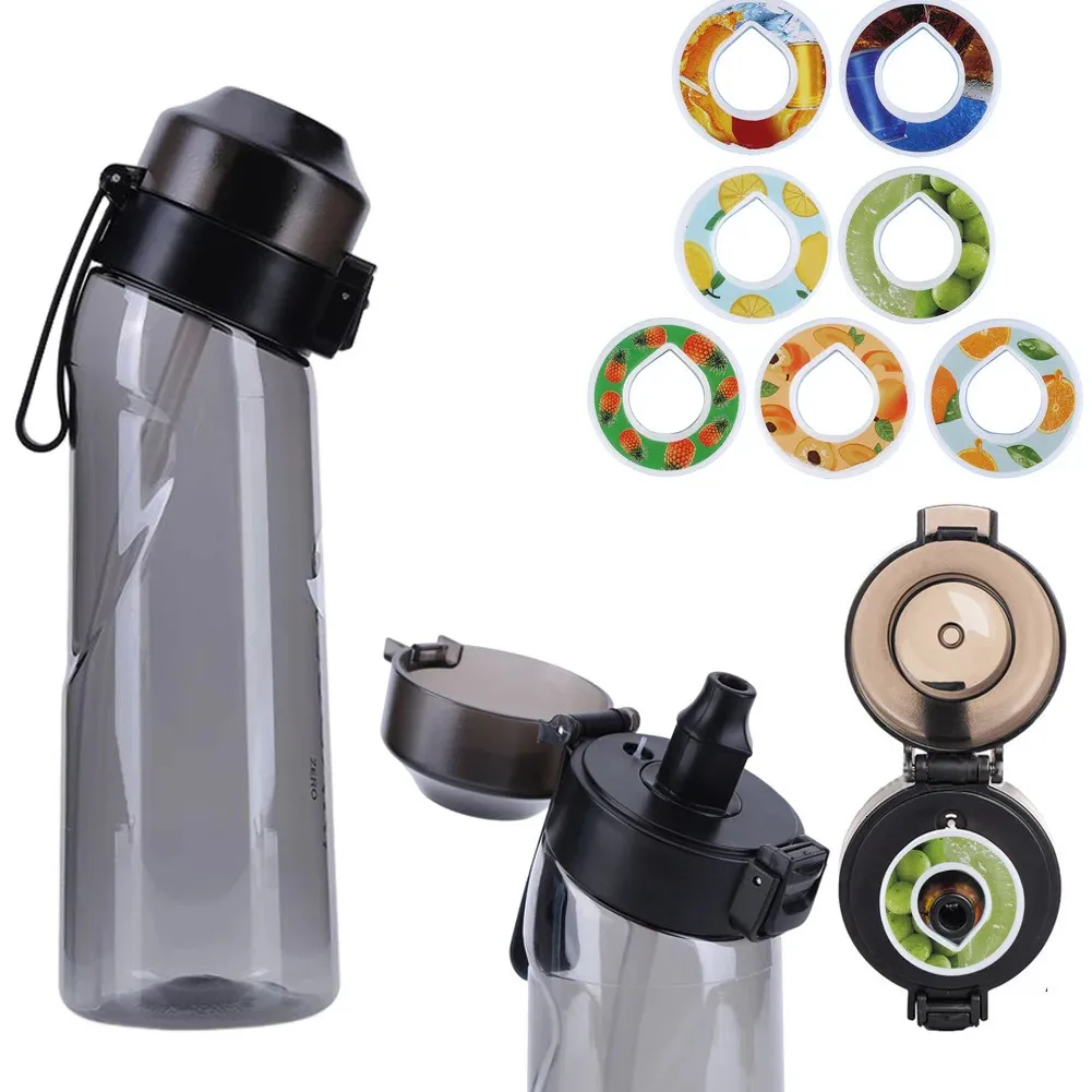 Air Up aromatisierte Wasserflasche, Duftwasserbecher, 7 kostenlose Pods, aromatisierte Sportwasserflasche für Outdoor-Fitness, mit Trinkhalm-Geschmackspod 240117