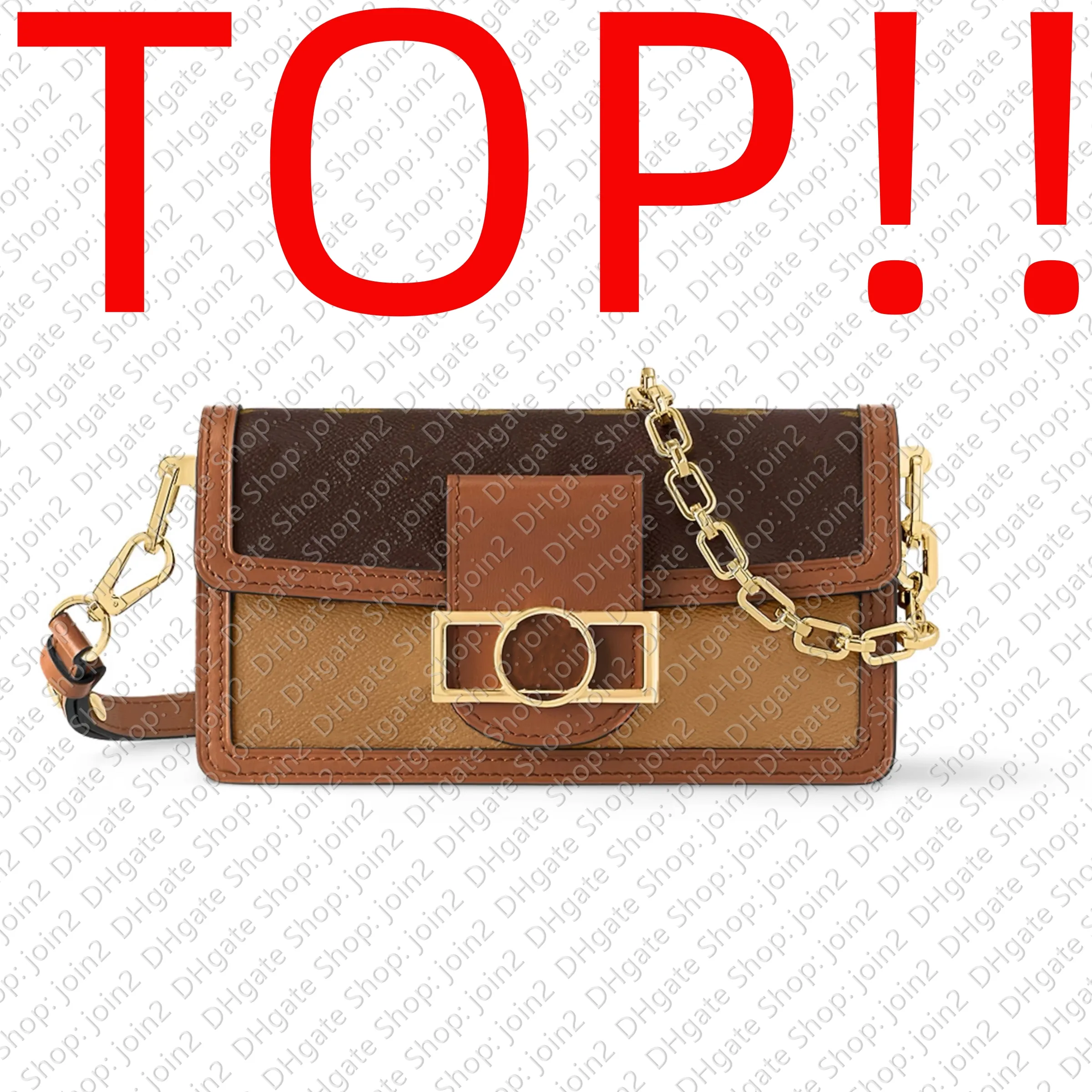 Schoudertassen met klep TOP. M46757 DAUPHINE EAST WEST / Lady Designer Handtas Portemonnee Hobo Satchel Clutch Avond Baguette Emmer Tote Buideltas Pochette Accessoires Kofferbak