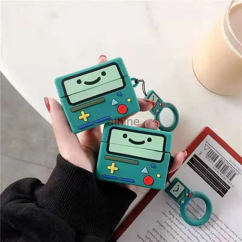 Mobiltelefonfodral 3D Cute Cartoon Game Console Shape Soft Silicone Wireless Earphone Case för AirPods 1/2/3/Pro Charging Box Cover YQ240117