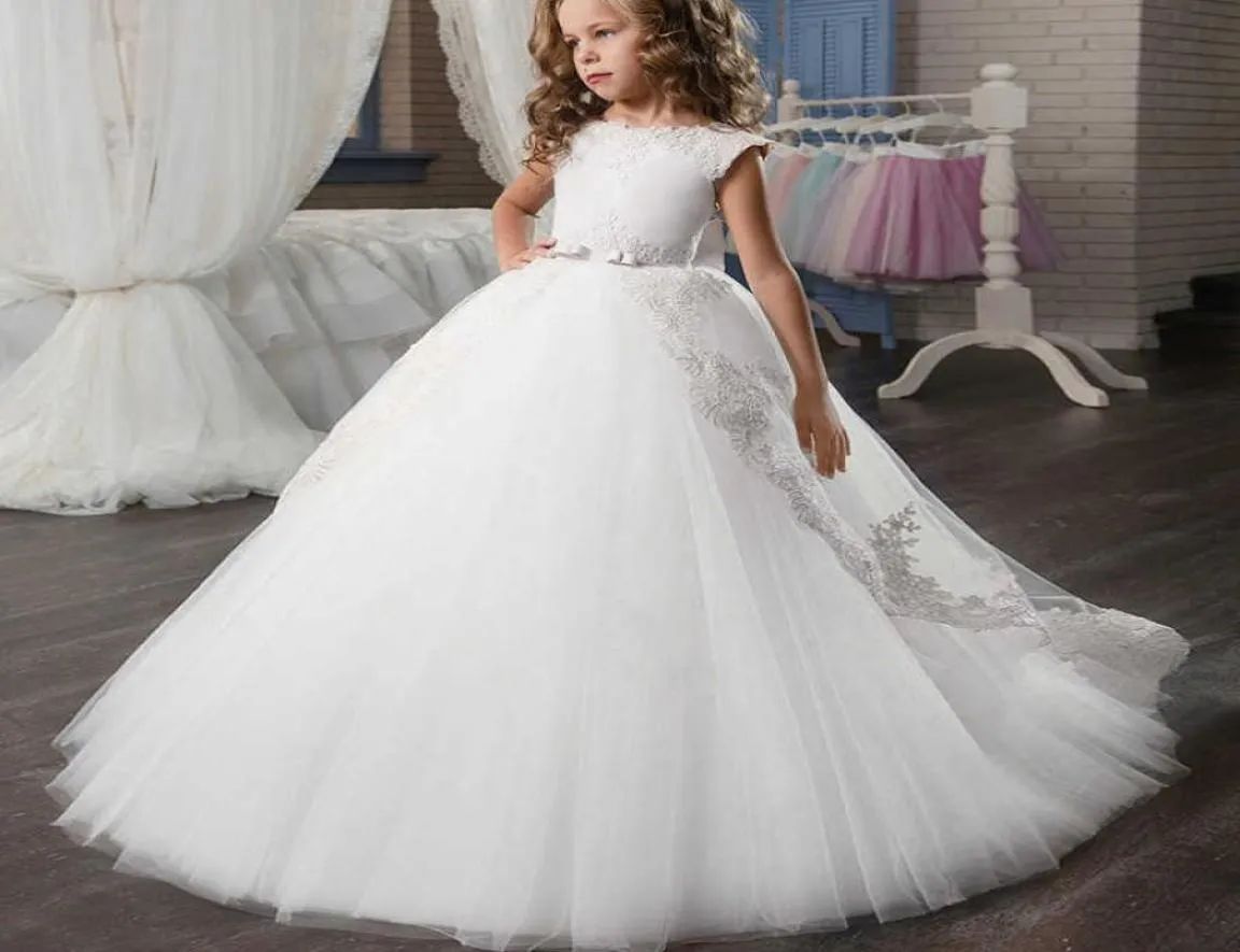 PLBBFZ Ragazze Estive Vestono Bianco Rosso Bambini Vestiti di Natale Bambini Lunghi Abiti da Sposa per Feste da Principessa 10 12 Anni Abiti Q0718540235