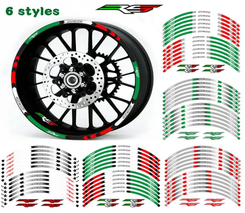 Creative Fashion Racing Tire Film Trend Decorative Color Letter Motorcykelklistermärke Innerkant Reflekterande dekal för Aprilia Rs 1254290675