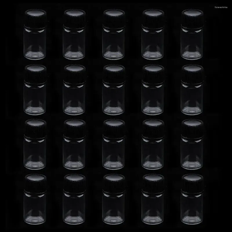 Botellas de almacenamiento Líquido Cosmético Muestreo Viales de vidrio Contenedores de tornillo Acity 3 ml Paquete de